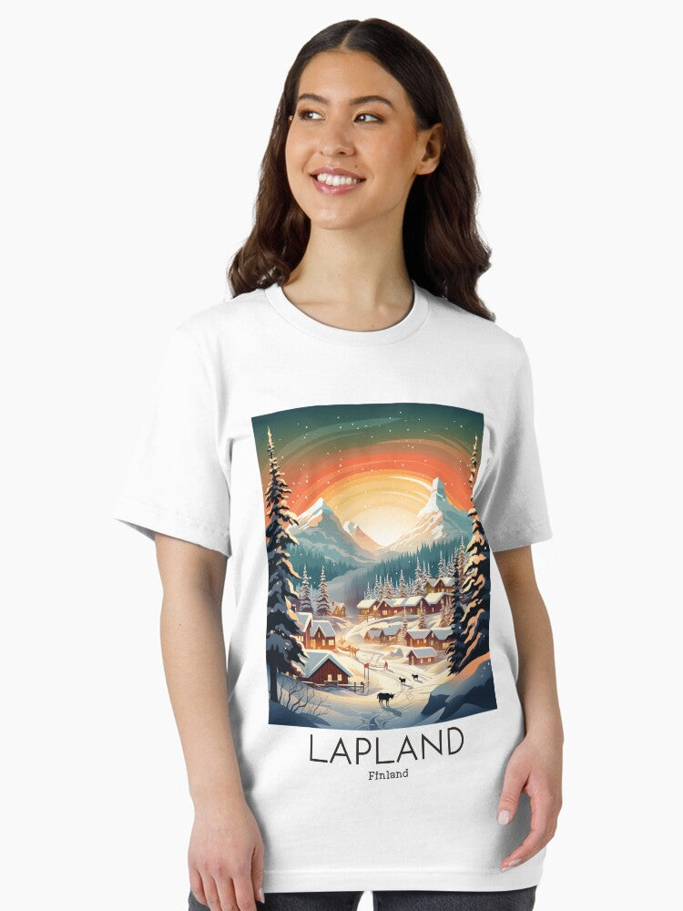 A Vintage Travel Illustration of Lapland - Finland Essential T-Shirt Style002
