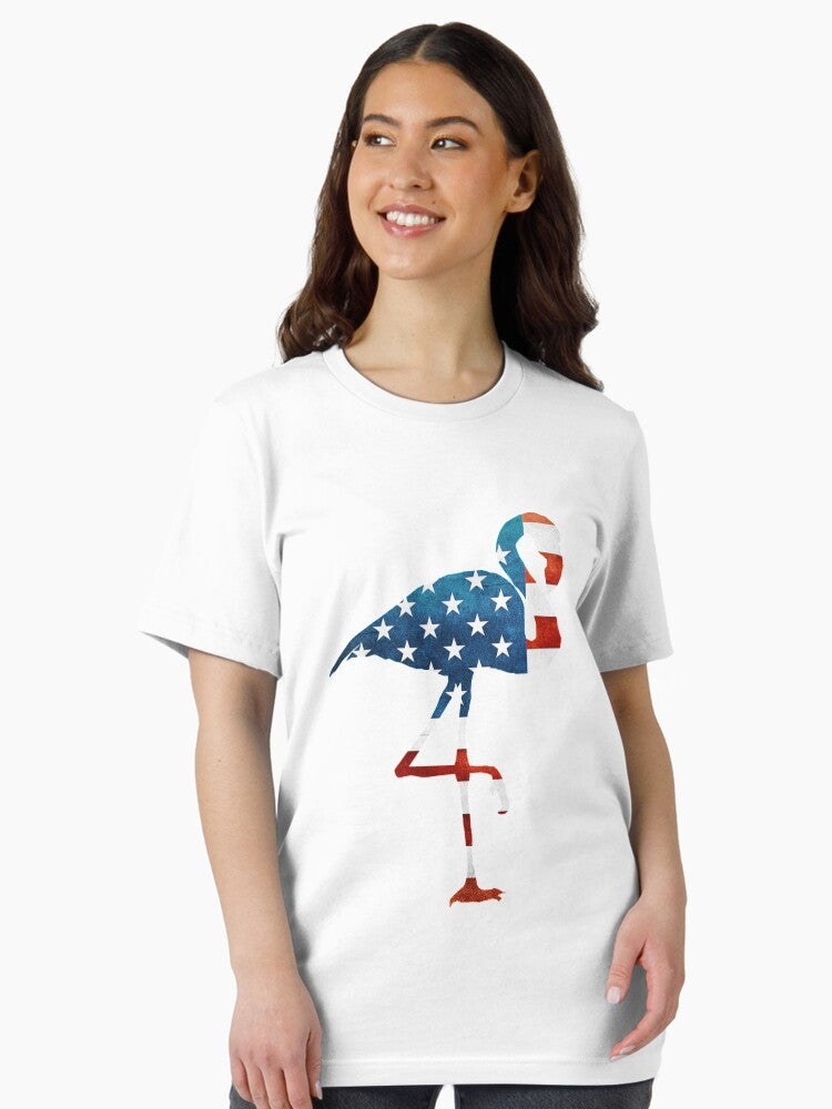 4th of july Flamingo american flag usa Essential T-Shirt