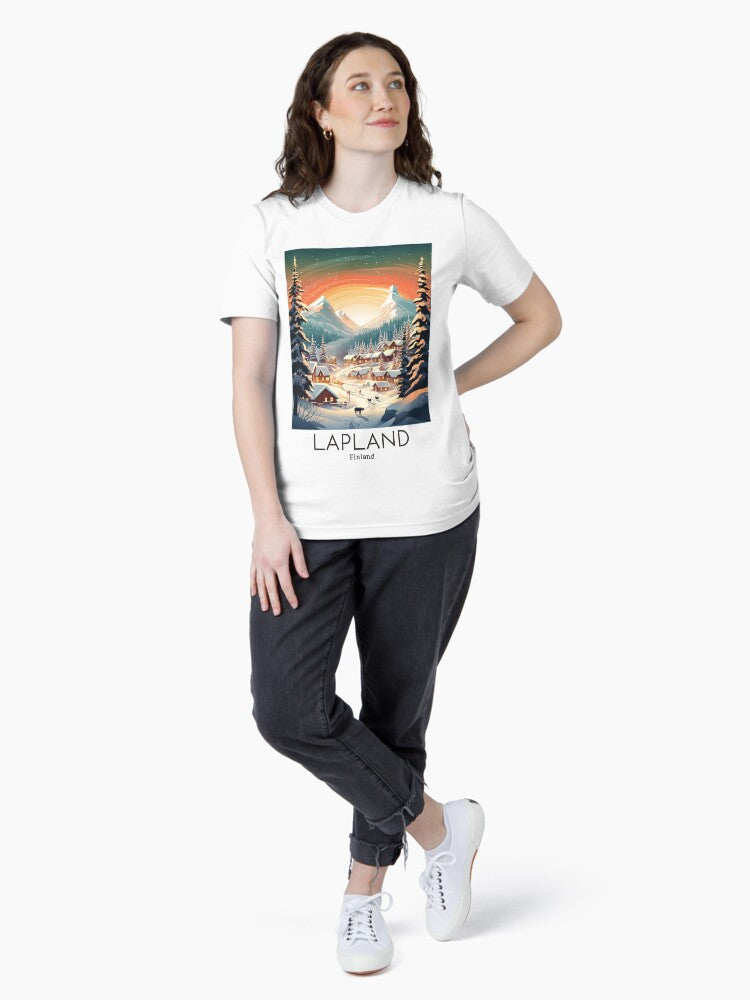 A Vintage Travel Illustration of Lapland - Finland Essential T-Shirt Style002