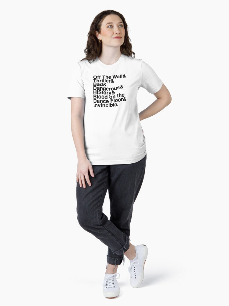 7 Albums in Helvetica (Black Text) Essential T-Shirt