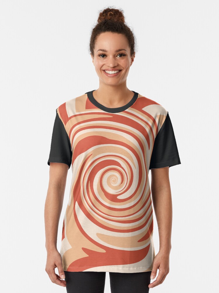 70s Retro Swirl Color Abstract Graphic T-Shirt