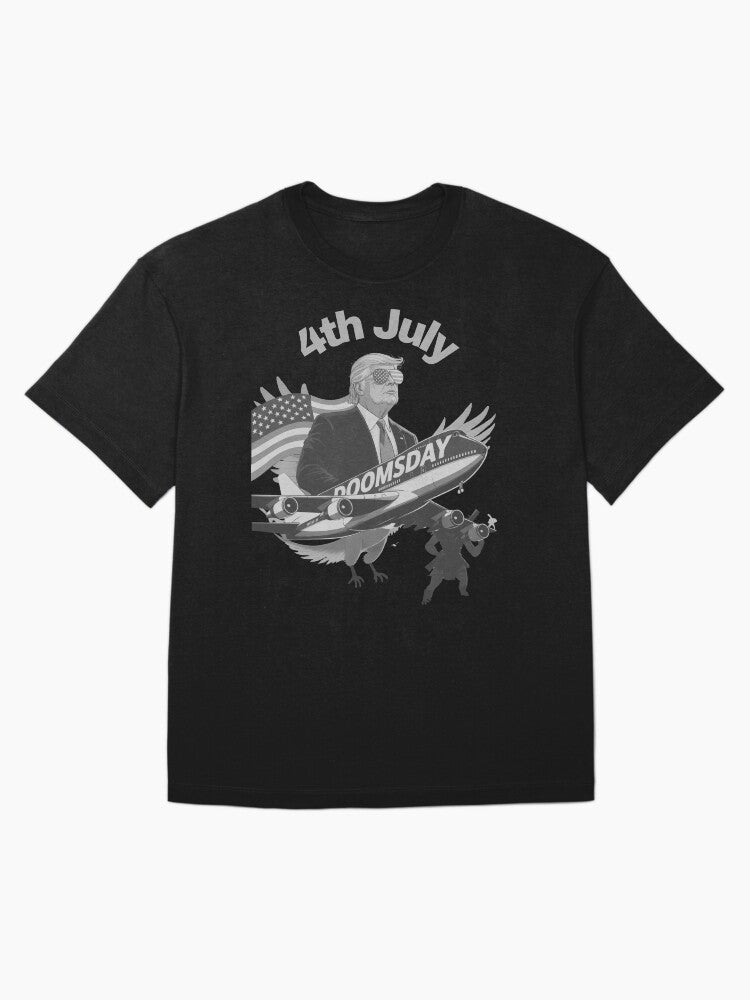 4th July Doomsday – Patriotic Chaos & Political Satire Oversized T-Shirt