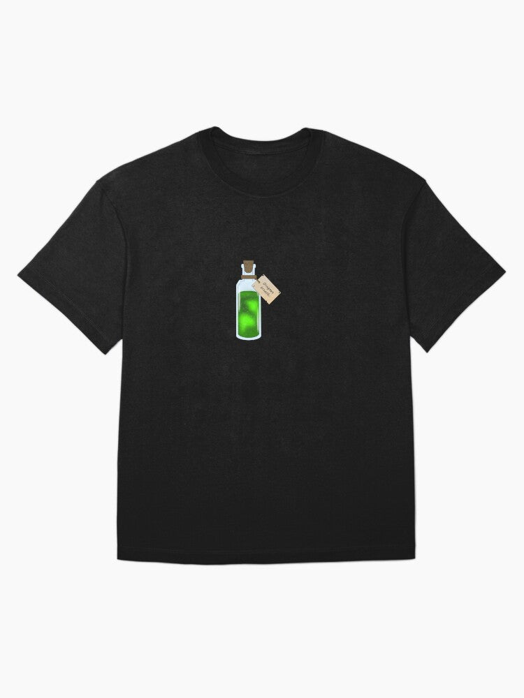 A glass bottle of Dragons breath Oversized T-Shirt