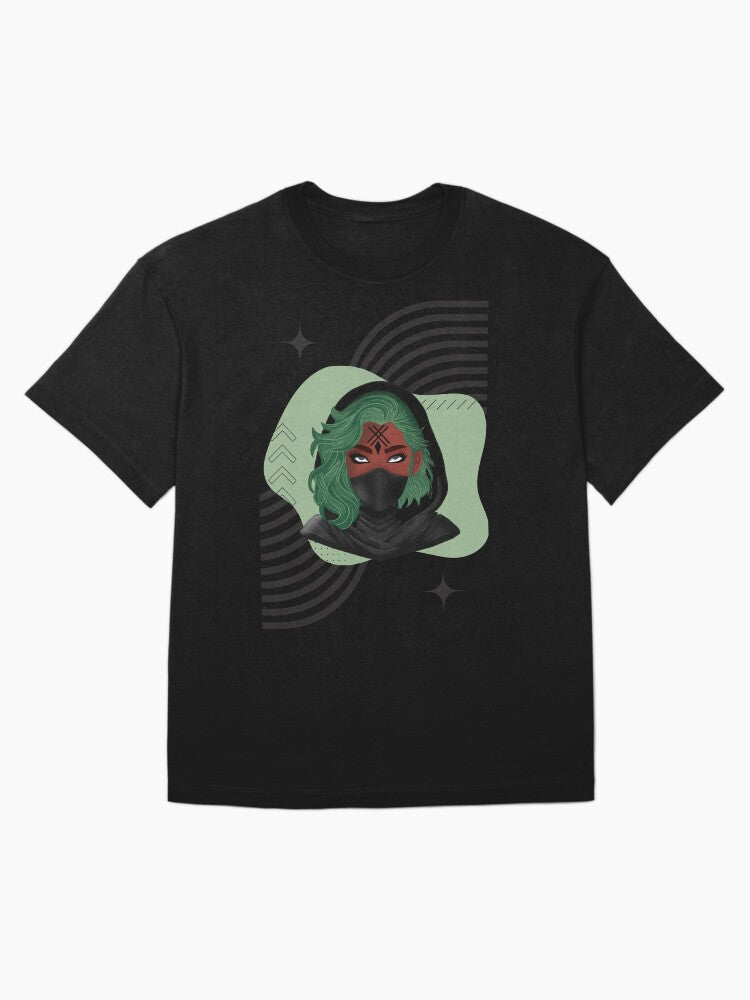 A green-haired tech warrior Oversized T-Shirt