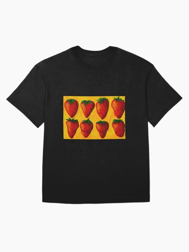 "Strawberry Fields" original pop art painting Oversized T-Shirt