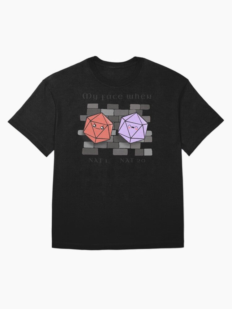 20 Sided Dice Roll Natural D20 Oversized T-Shirt