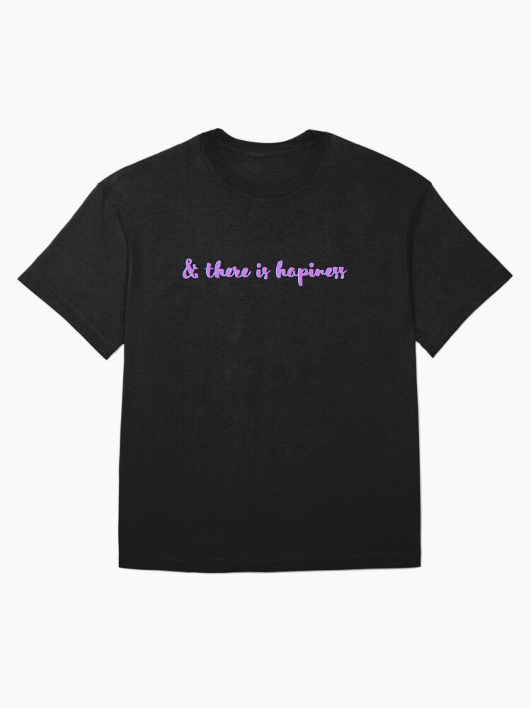 & There is happiness - Taylor Swift - Purple Glitch Effect Oversized T-Shirt