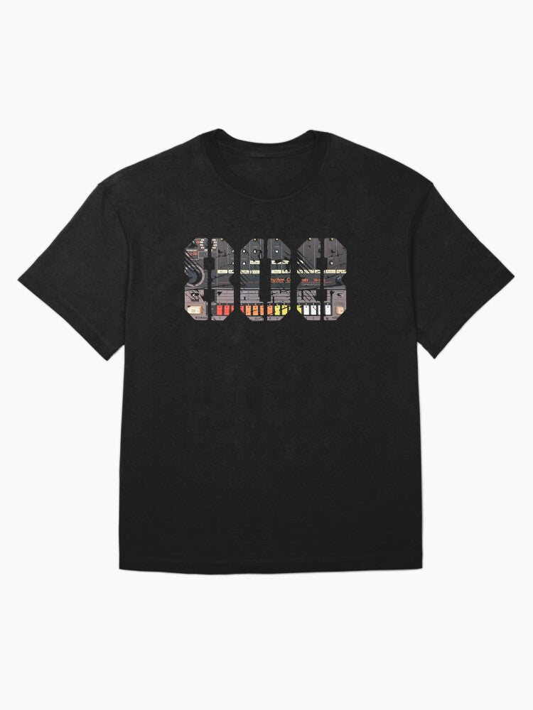 808 Drum Machine Text Graphic Oversized T-Shirt