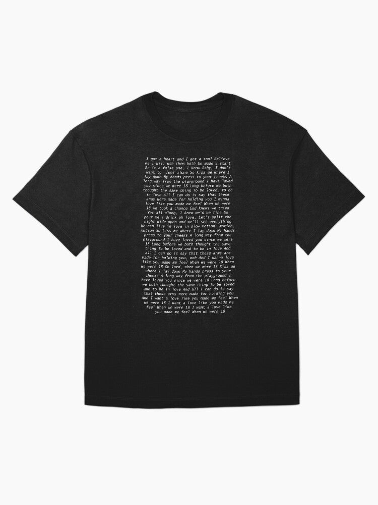 18 Lyrics Oversized T-Shirt