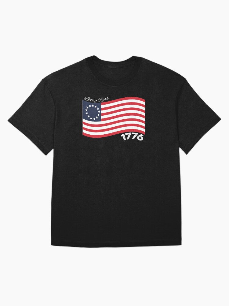 4th July American Betsy Ross USA Independence Day Oversized T-Shirt