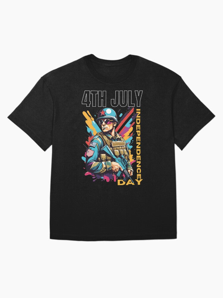 4th July Independence Day (USA) Soldier Oversized T-Shirt
