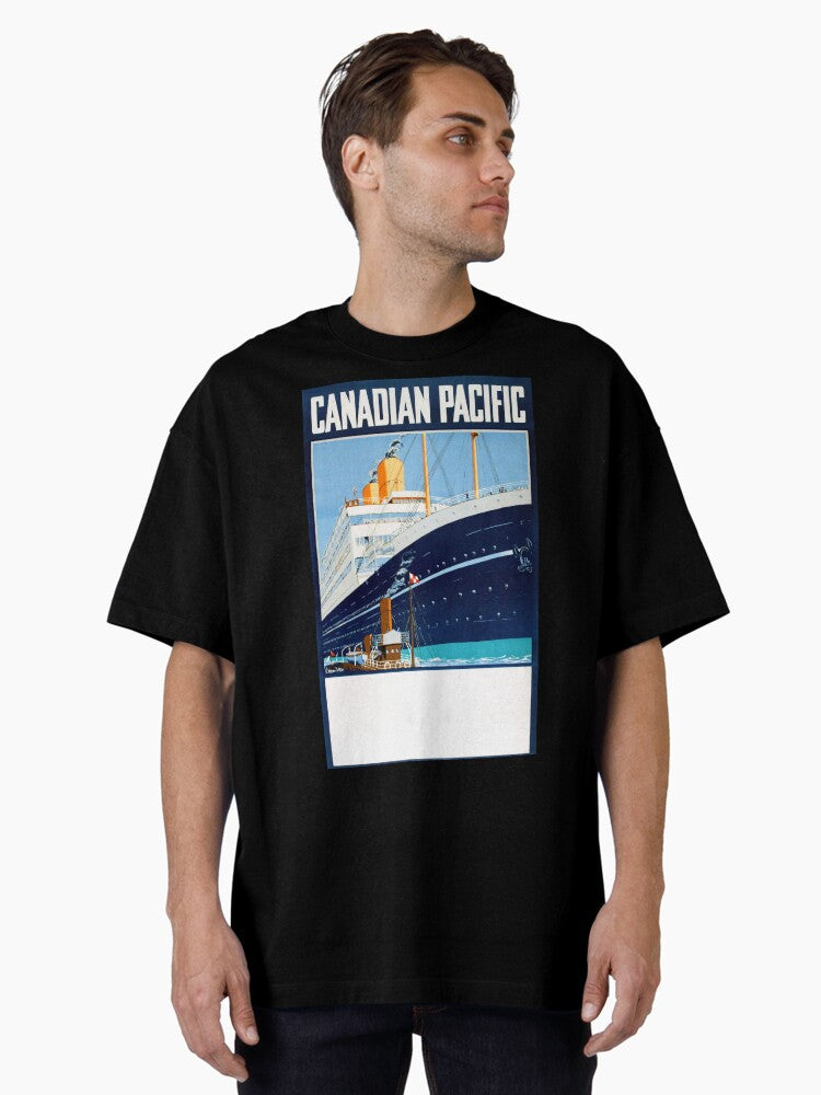 1920 Canadian Pacific Travel Poster Oversized T-Shirt
