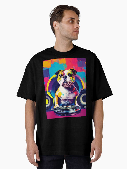 A Dog's Hip Hop Journey - The Doggy Rapper - The Hip Hop Doggy Oversized T-Shirt