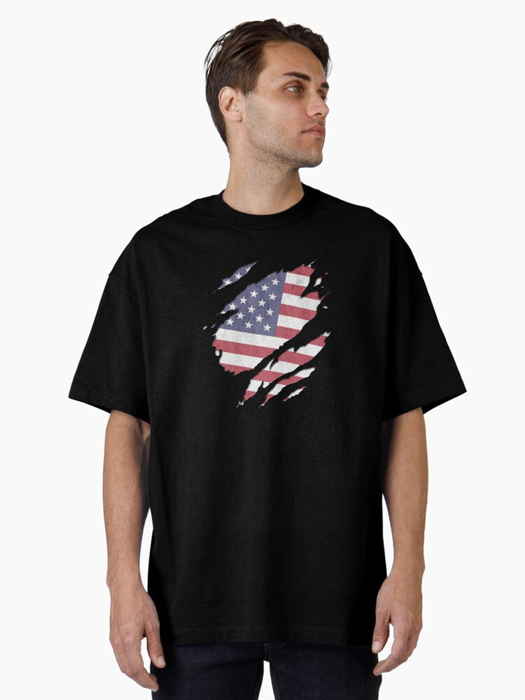 4th of july - united states flag Oversized T-Shirt