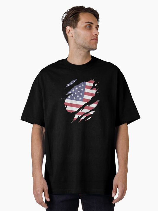 4th of july - united states flag Oversized T-Shirt
