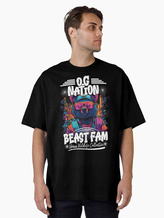 OG Nation, Beast Fam | Anime Streetwear | Hip Hop Fashion, Urban OG Nation, Beast Fam | Anime Streetwear | Hip Hop Fashion, Urban clothing Oversized T-Shirt Style001