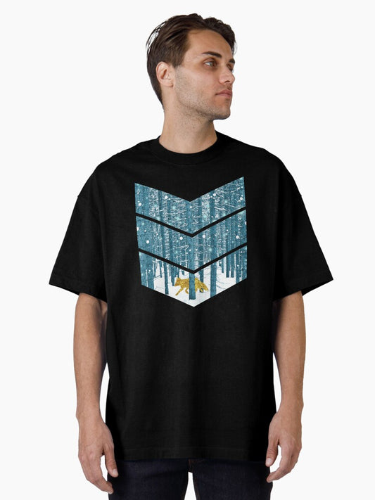 A Golden Fox In The Wild Oversized T-Shirt