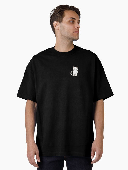 A cute cat │green Oversized T-Shirt
