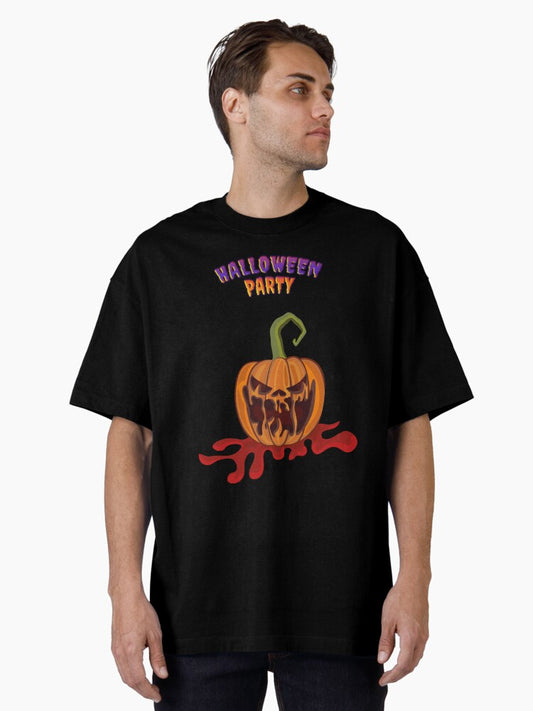 A scary Halloween Pumpkin Oversized T-Shirt