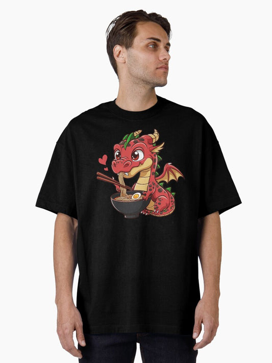 Cute Anime Food Art Oversized T-Shirt