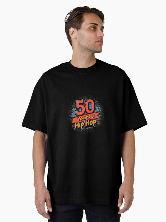 50 Years of Hip Hop music Anniversary t-shirt Oversized T-Shirt