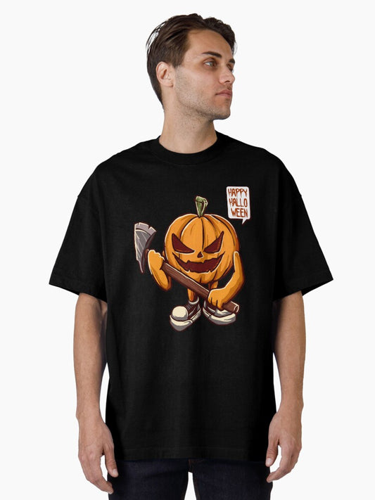 A pumpkin character hold a weapon Oversized T-Shirt