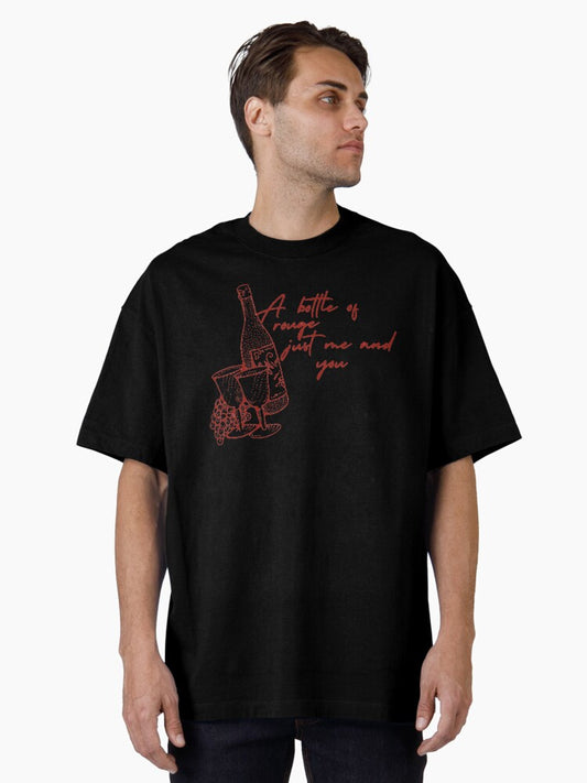 A bottle of rouge just me and you | Grapejuice | Harry styles Oversized T-Shirt