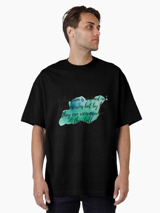 A champion is defined not by their wins but by how they can recover when they fall - Positive Affirmations [ 2021 - Collection ] Oversized T-Shirt