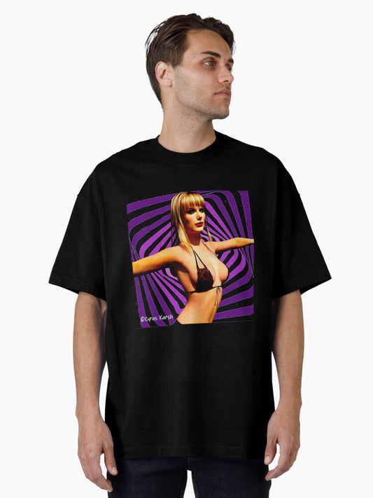 A Painting of Taylor Swift Illustrating Her Song "Death By A Thousand Cuts" Oversized T-Shirt