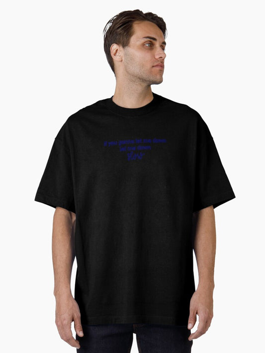 "If you gonna let me down, let me down slow" quote from song "Slow" by Liam Payne digital lettering Oversized T-Shirt