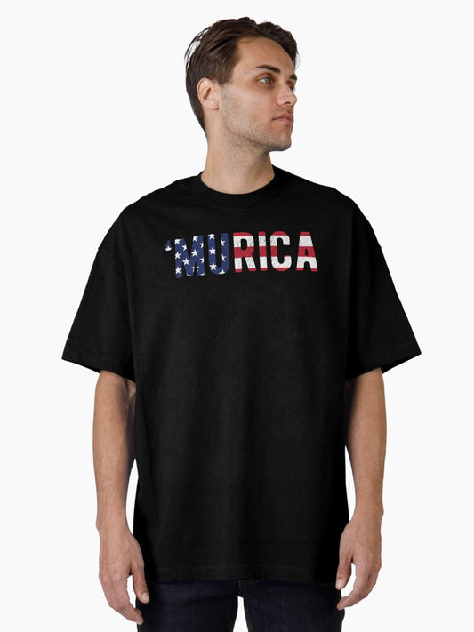 'Murica US Flag Oversized T-Shirt