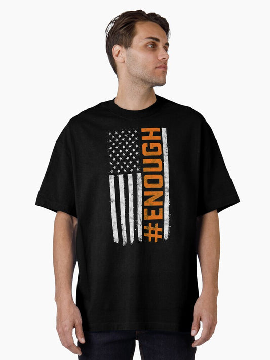 #Enough - US Flag Oversized T-Shirt