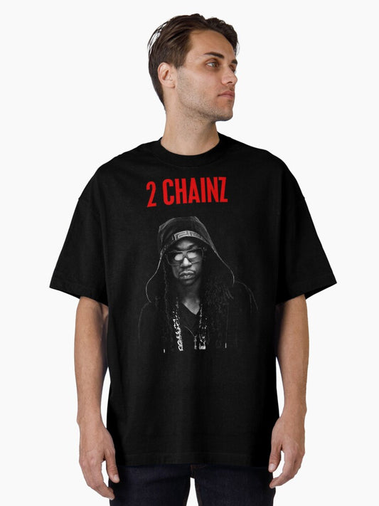 2 Chainz Black and White Oversized T-Shirt