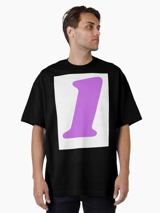 1 Number Design Oversized T-Shirt