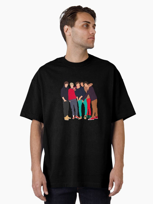 1D Group Pic Oversized T-Shirt