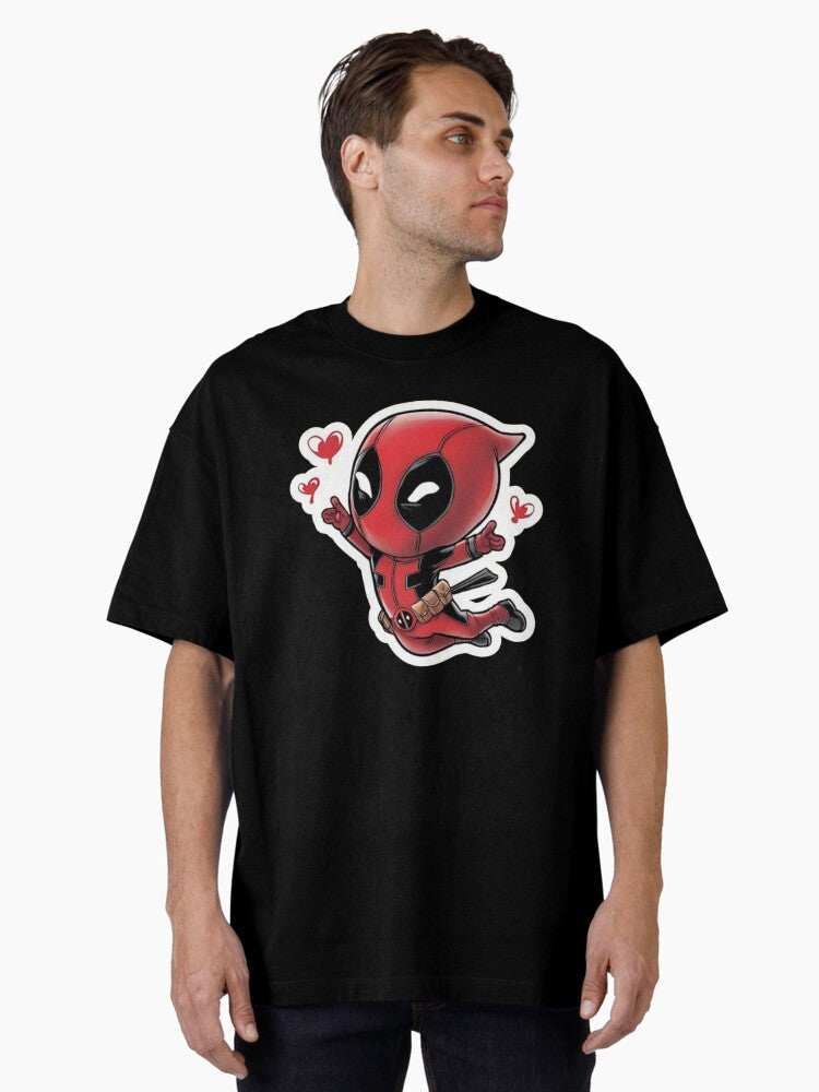 A red superhero Oversized T-Shirt