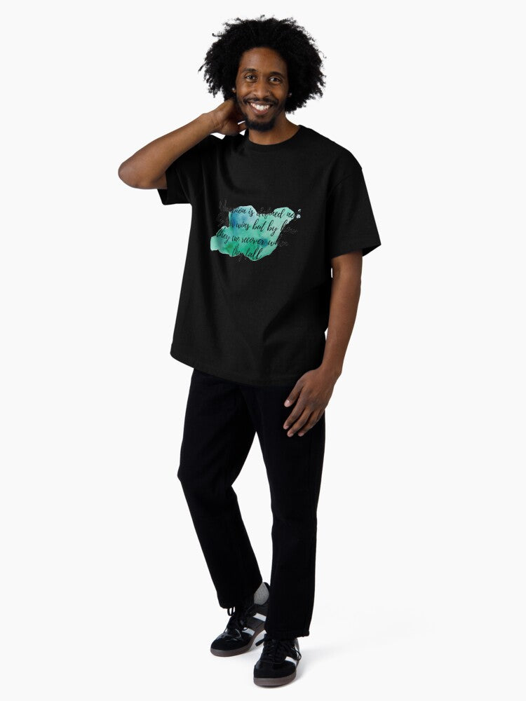 A champion is defined not by their wins but by how they can recover when they fall - Positive Affirmations [ 2021 - Collection ] Oversized T-Shirt