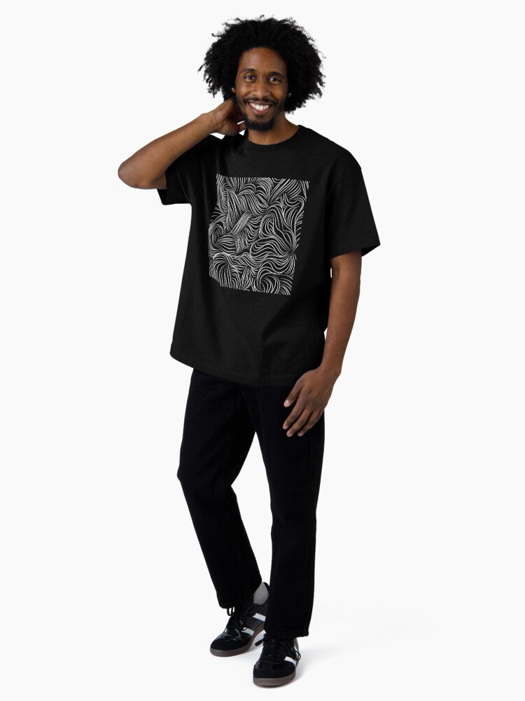 'Yarn' Pattern Oversized T-Shirt
