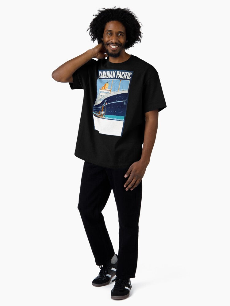 1920 Canadian Pacific Travel Poster Oversized T-Shirt