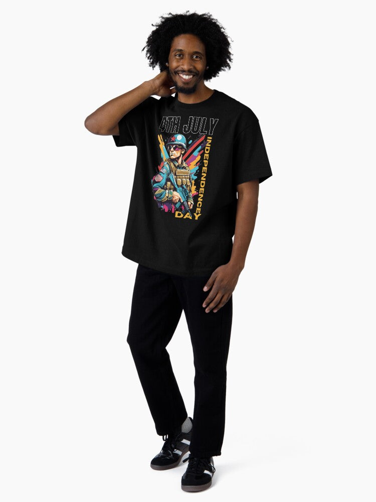 4th July Independence Day (USA) Soldier Oversized T-Shirt