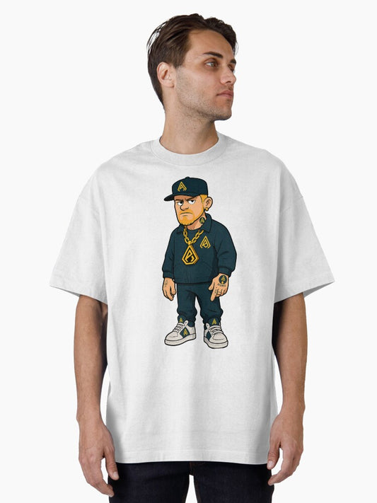 90s urban rapper with tattoos Oversized T-Shirt