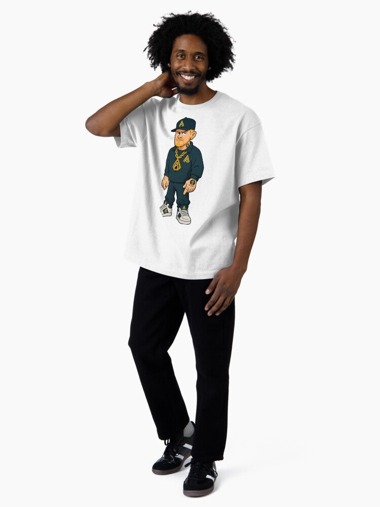 90s urban rapper with tattoos Oversized T-Shirt