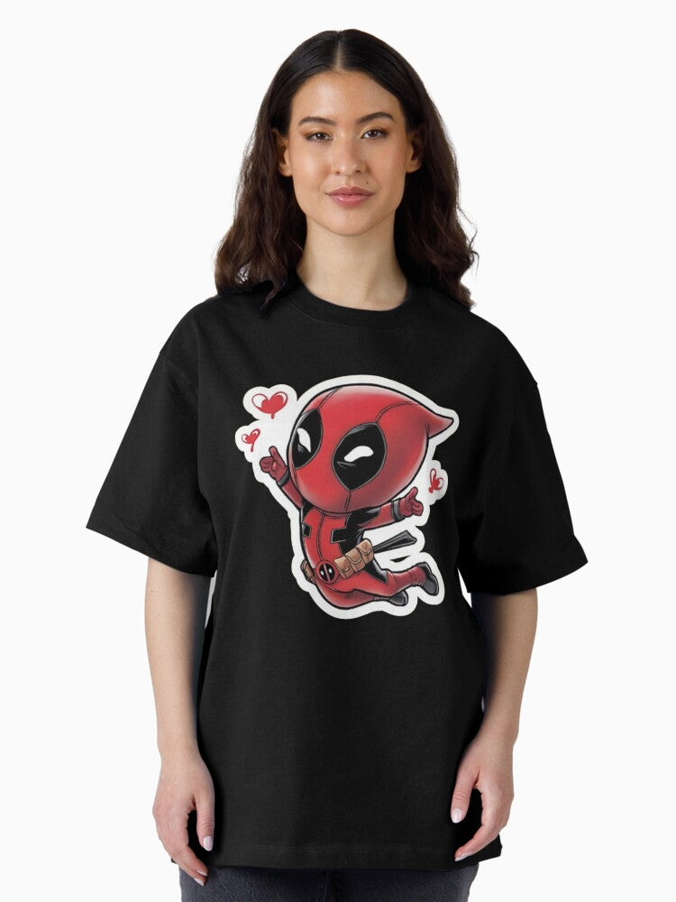 A red superhero Oversized T-Shirt