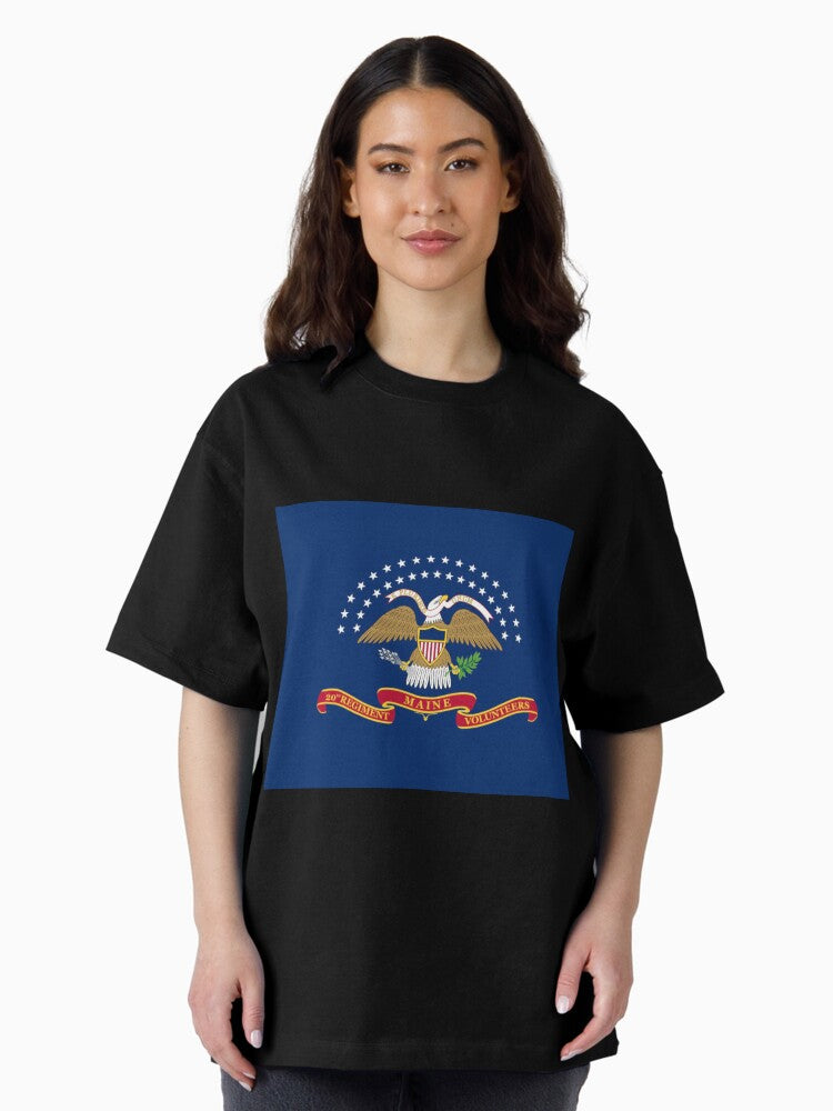 20th Maine Infantry Regimental Flag - Civil War Oversized T-Shirt