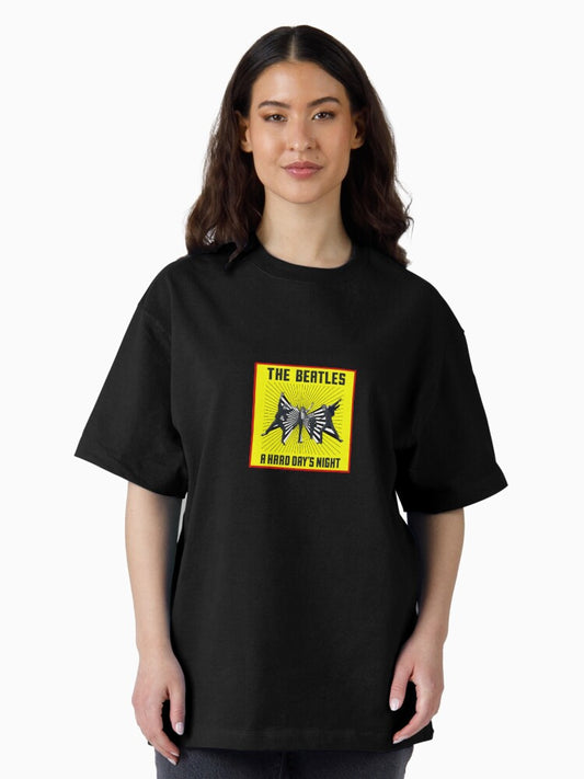 A Hard Day's Night Yellow movie poster Oversized T-Shirt