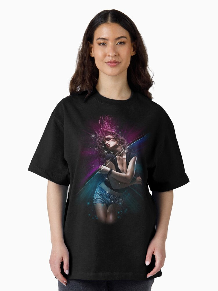 A girl in a musical trance Oversized T-Shirt