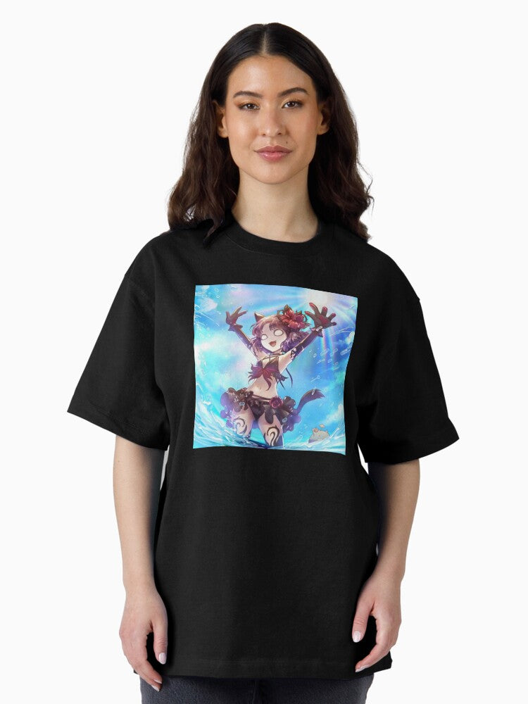 #19 (Cats) Crazed Moneko Oversized T-Shirt