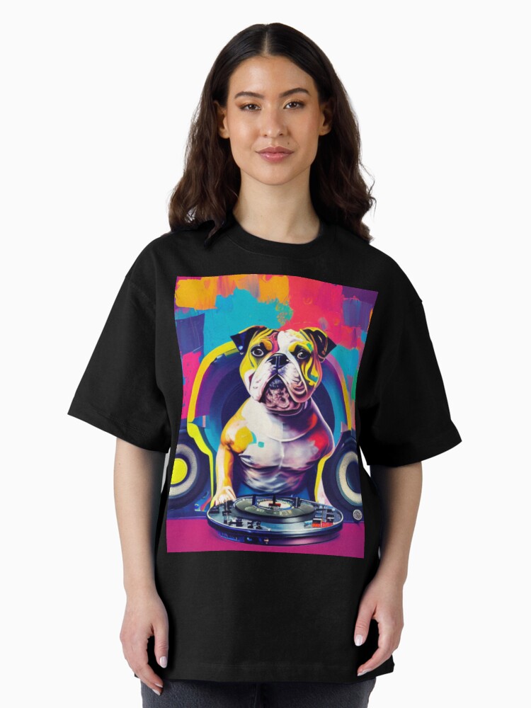 A Dog's Hip Hop Journey - The Doggy Rapper - The Hip Hop Doggy Oversized T-Shirt