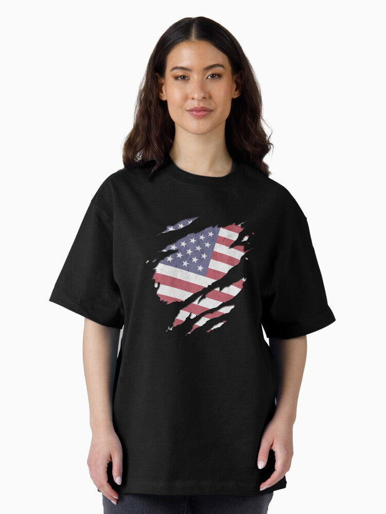 4th of july - united states flag Oversized T-Shirt