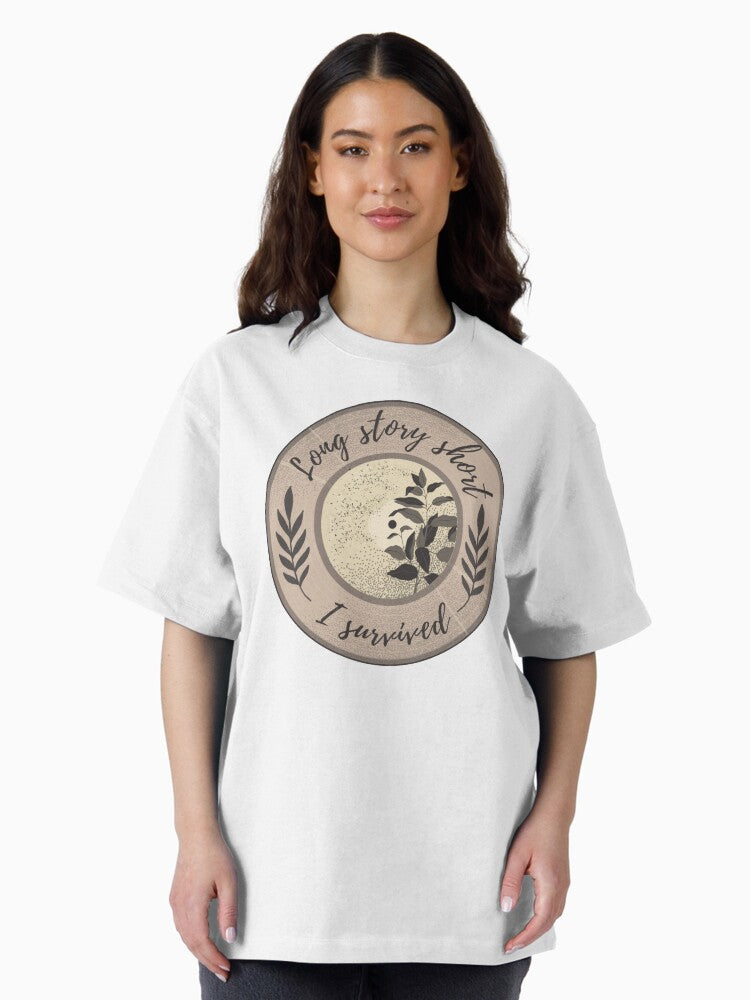 "Long story short i survived" Taylor Swift Evermore Oversized T-Shirt